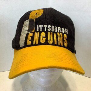Vintage Pittsburgh Penguins Snapback Hat AJD Tag SEE PICS